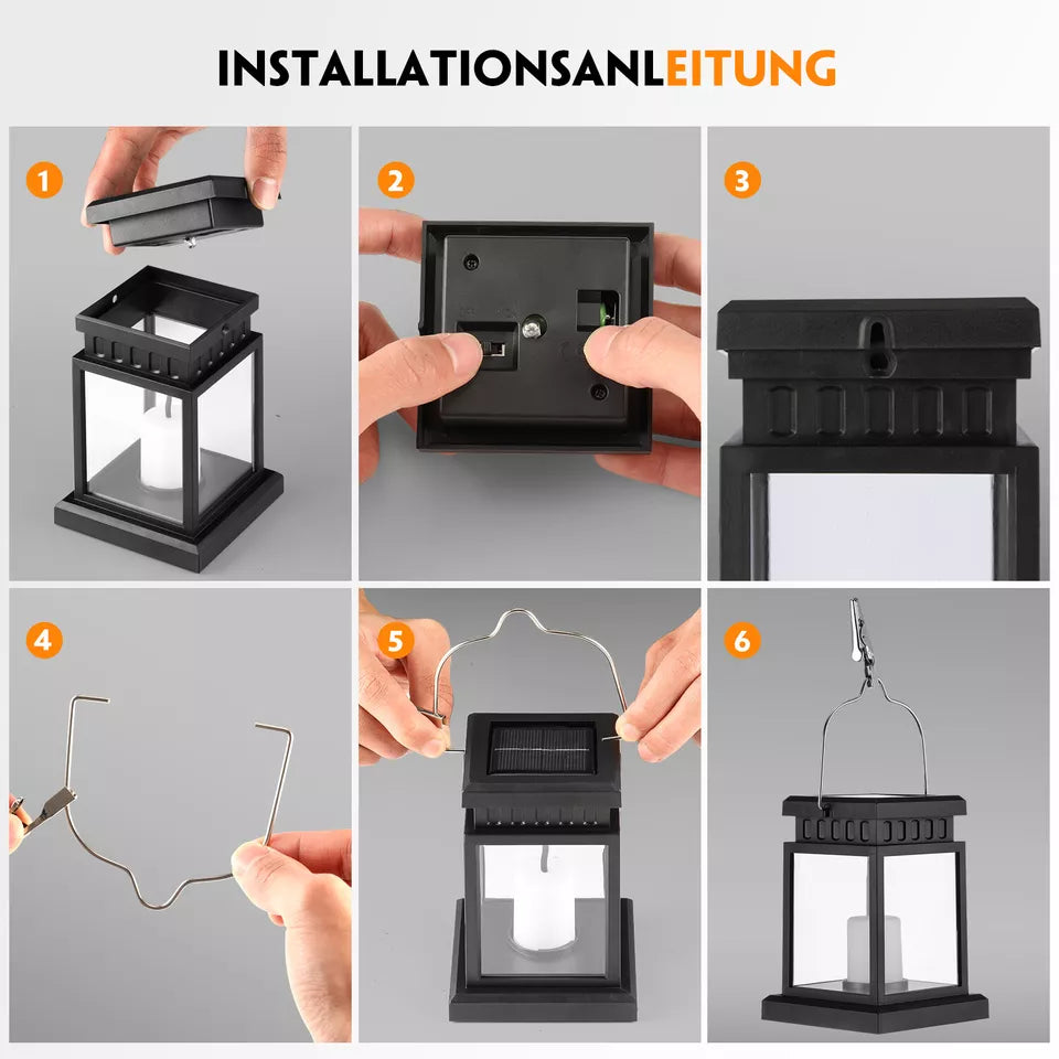 2 Pack Solar Garden Hanging Lamps