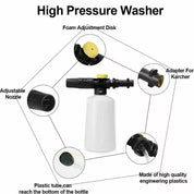 Snow Foam Lance Cannon for Karcher K2-K7 – High-Pressure Car Wash Foam Gun with Bottle