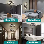Stylish LED Tri-Color Ceiling Light, Modern, Energy-Saving Elegance for Bedroom & Living Room
