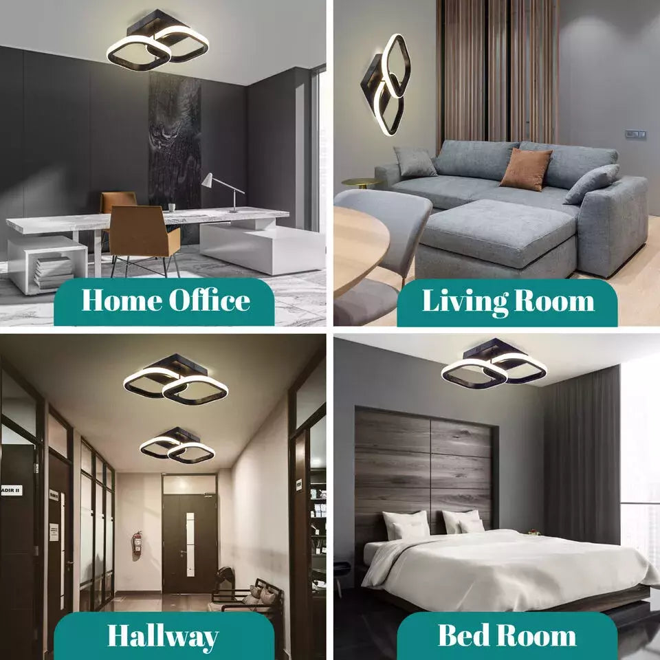 Stylish LED Tri-Color Ceiling Light, Modern, Energy-Saving Elegance for Bedroom & Living Room
