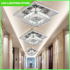 Crystal Ceiling Light LED Lamp Light Room Chandelier Living Pendant LED Square