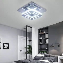 Crystal Ceiling Light LED Lamp Light Room Chandelier Living Pendant LED Square