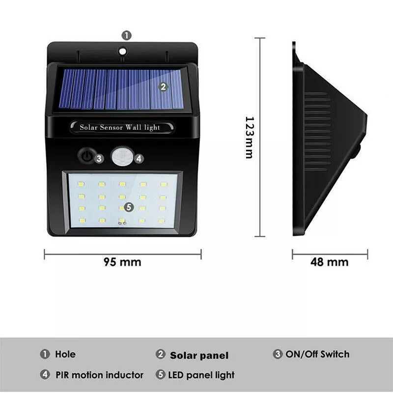 Outdoor Solar Sensor Wall Lights