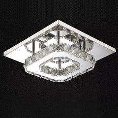 Crystal Ceiling Light LED Lamp Light Room Chandelier Living Pendant LED Square
