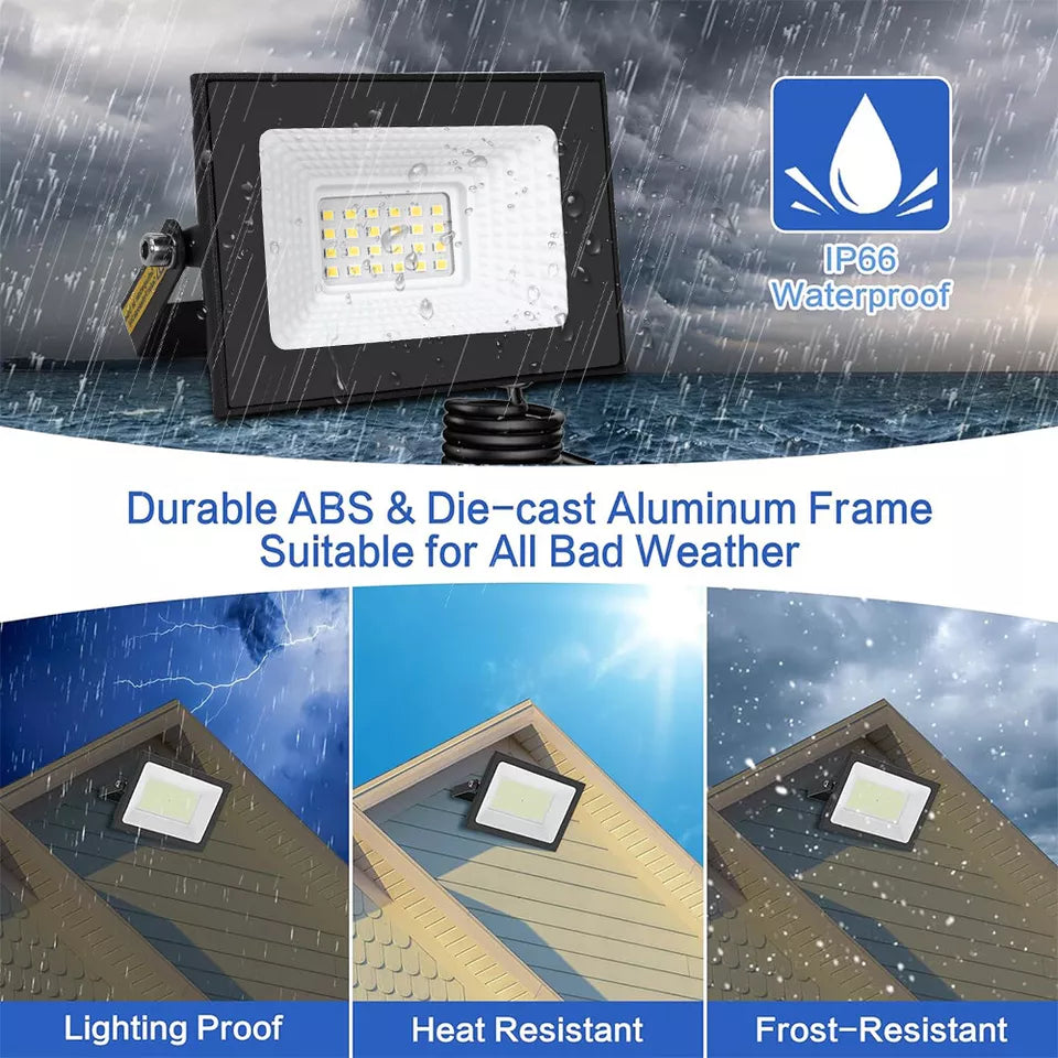 30W LED Floodlight Security Light – Outdoor Garden & Wall Lighting, IP66 Waterproof Flood Lights