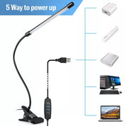 USB Clip-On Desk Lamp – Flexible LED Reading Light for Bedside, Table & Nightstand
