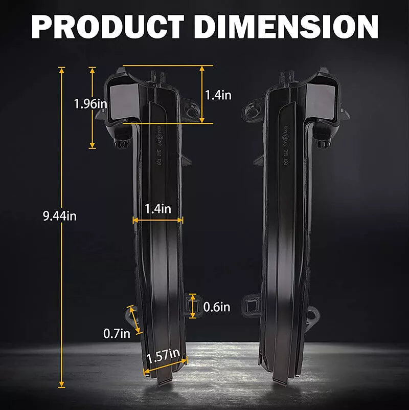 Pair of Dynamic LED Side Door Wing Mirror Indicator Light for BMW 1, 2, 3, 4 Series, i3, F30 – Stylish Turn Signal Lights