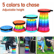 Folding Stool Portable Telescoping Seat – Adjustable and Retractable Camping Chair for Outdoor Use
