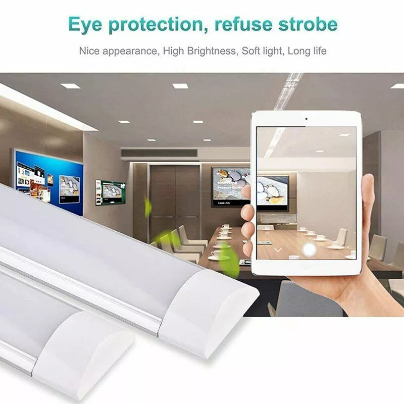 4FT LED Ceiling Strip Light – Energy-Efficient Batten Tube for Office, Garage & Commercial Spaces