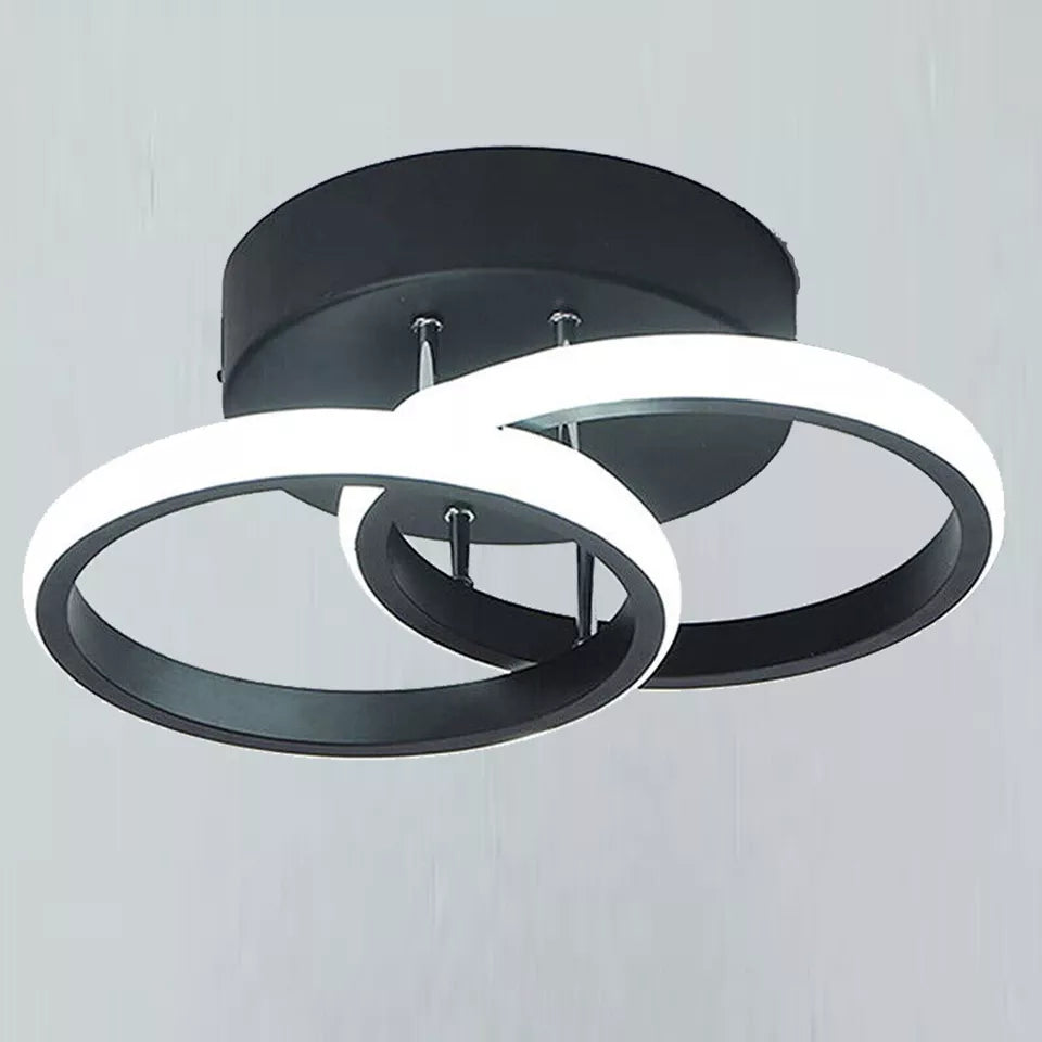 Modern 2-Bulb LED Ceiling Light, 22W Round Design with Silicone Cover, Warm White 3000K Lighting for Living Room, Bedroom & Kitchen