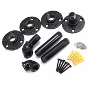 2-8PCS Pipe Shelf Brackets – Heavy Duty Industrial Iron Floating Shelves for Home and Office