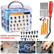 726PCS Car Trim Clips and Fasteners Kit – Auto Plastic Push Rivets, Pins, and Bumper Clips for Vehicle Maintenance