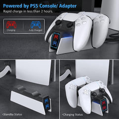 Fast Charging Station for PS5 DualSense – 2H Charger Dock with Dual Ports & Cables