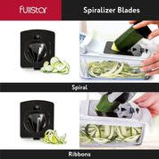 4-in-1 Manual Vegetable Chopper & Dicer – Onion, Potato, Salad Cutter, White