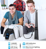 Fast Charging Station for PS5 DualSense – 2H Charger Dock with Dual Ports & Cables