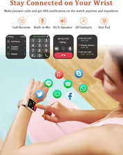 Smart Watch 44mm – Alexa Built-in, Calls, Heart Rate & SpO₂, IP68 Waterproof, 1.83"