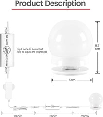 LED Strip Lights Kit with Touch Sensor Dimmer Switch - 10 bulbs