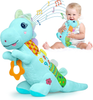 Baby Dinosaur Musical Plush Toy – Tummy Time with Crinkle, Teether & Rattles