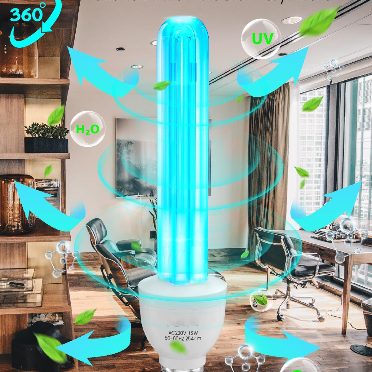 15W UV Germicidal Lamp UV Light Bulb | Aesthetic Light Bulb