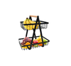 2-Tier Detachable Fruit Basket & Vegetable Holder – Metal Bowl Rack with Screwdriver