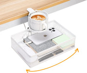 360° Rotating Under Desk Organiser with Cup Holder