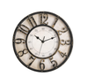 “12'' Retro Wall Clock – Silent Non-Ticking 3D Numerals, Battery Operated Quartz