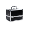 Makeup Vanity Travel Organizer Box with Mirror, Black Portable Beauty Cosmetic Case