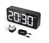 Mains Powered LED Digital Alarm Clock – Dual Alarm, Snooze, 10 Ringtones, USB Port