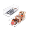 2PK Acrylic Cube Makeup Organizer with 1 & 3 Compartments for Vanity & Drawer