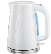 Russell Hobbs Honeycomb 1.7L Cordless Kettle – Fast Boil 3KW, Black, Perfect Pour