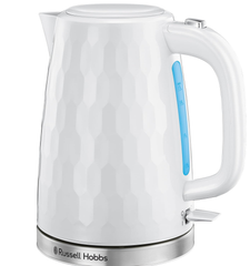 Russell Hobbs Honeycomb 1.7L Cordless Kettle – Fast Boil 3KW, Black, Perfect Pour