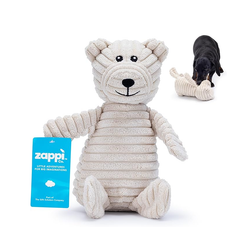 Plush Squeaky Dog Toy – Soft, Durable & Ribbed for Small and Medium Dogs