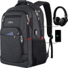 Waterproof Laptop Backpack 15.6" – 35L Work & School Bag with USB Port, Black