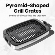 Chefman 1500W Indoor Electric Grill – XL 38x23cm Nonstick Tabletop BBQ with Temp Control